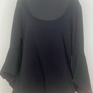 Boston Proper Black Bell Sleeve Blouse
